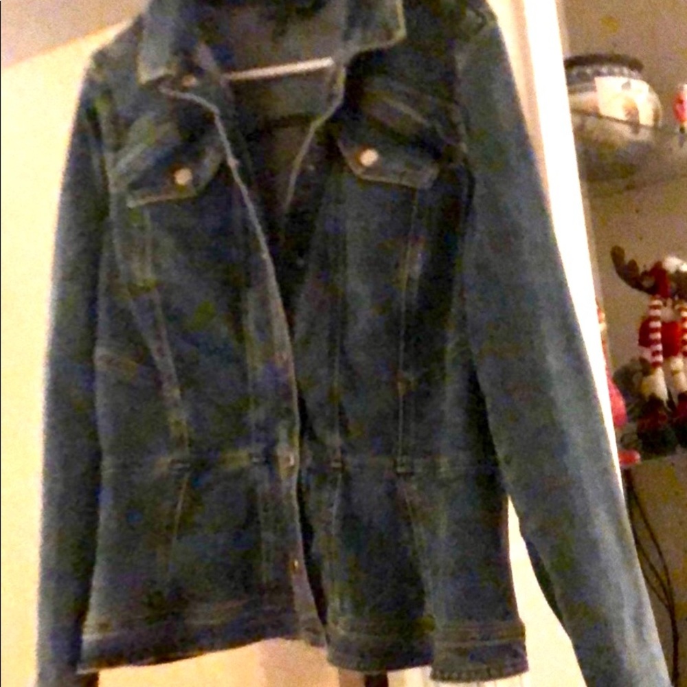 White House Black Market Jean jacket sz L